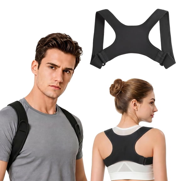 DUPAI Posture Corrector for Men and Women,Adjustable Back Support Brace,Comfortable Breathable Shoulder Brace for Spine,Neck and Lower Back Pain Relief,Discreet Posture Corrector Bra
