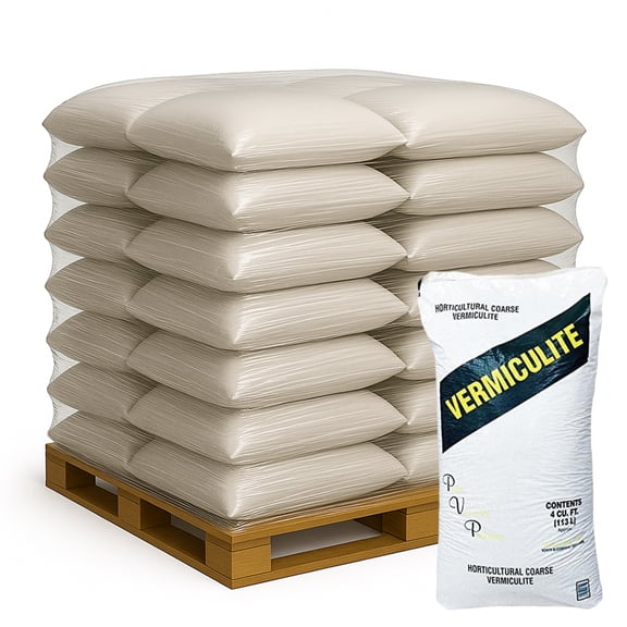 PVP Industries Horticultural Coarse Vermiculite, Natural & Odorless Mix, 4 Cu Ft, 33 Pack