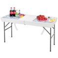 thumbnail image 4 of Zimtown 5 Foot Party Ice Folding Table, with Matching Skirt, 4 of 13
