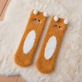 thumbnail image 2 of Womens Plush Cabin Socks with 3D Bear Design Non Slip Grips for Indoor Lounging and Comfort, 2 of 7