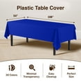 "Exquisite 12 Pack Premium Rectangular Plastic Party Table Covers, Dark
