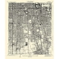 thumbnail image 3 of USGS 20x23 Black Modern Framed Museum Art Print Titled - Watts California Quad - USGS 1934, 3 of 5