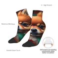 thumbnail image 6 of Rocae Colorful Leaf Chihuahua for Premium Adult Socks,Comfortable, Breathable, and Durable Socks, Perfect for Everyday Wear, 6 of 7