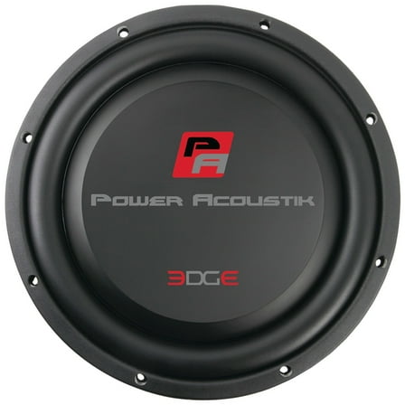 Power Acoustik 10" Powerful 600W RMS Shallow Car Subwoofer Loud Speaker, Black
