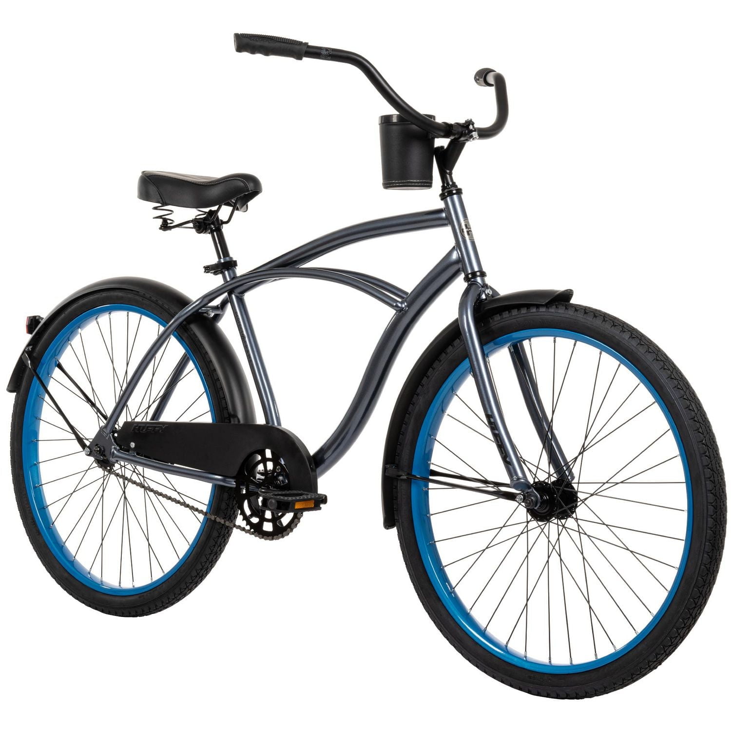 Huffy Men's Good Vibrations 26 in Cruiser Bike, Shiny Grey