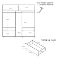 thumbnail image 4 of Ropero Armario Bari Gales Wengue con Maletero 200x200x50 Closet MDP, 4 of 9