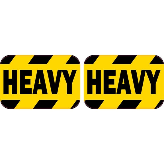 StickerTalk Caution Stripes Heavy Vinyl Stickers, 1 sheet of 2 s