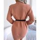 thumbnail image 1 of Pullover Bodycon Knit Dress, Pure Color Skin Friendly Plaid Pattern Sweater Dress Round Neck Casual For Winter For Vacation ANGGREK No, 1 of 6