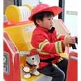 thumbnail image 6 of DolliBu Sitting Gray Rabbit Firefighter Stuffed Animal - Rabbit Fireman Toy with Red Fireman Costume Outfit and Fireman Hat, Farm Life Stuffed Animal Fire Fighter Doll Plush Toy for Kids - 6.5 Inch, 6 of 6