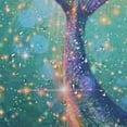 thumbnail image 5 of BCIIG Mermaid Tail Stars Sky Chic Modern Bathroom Decor Shower Curtain with Hooks 100% Polyester Fiber Washable 36"x72, 5 of 7