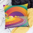 thumbnail image 2 of Shiartex  Rainbow Clipart Print，Square Printed Cushion Cover, Slipover Pillowslip for Home Sofa Couch Chair Back Seat, Multicolour, 2 of 5