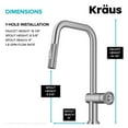 thumbnail image 6 of KRAUS Urbix Industrial Pull-Down Single Handle Kitchen Faucet in Spot-Free Stainless Steel, 6 of 16