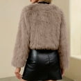thumbnail image 4 of Ladies Cropped Faux Fur Coat - A Stylish Winter Essential Faux Fur Cardigan Short Jacket Women's Plush Jacket, 4 of 5