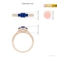thumbnail image 5 of Angara Natural 0.4 Ct. Blue Sapphire with Blue Sapphire Vintage Inspired Ring in 14K Rose Gold for Women (Ring Size: 11.5), 5 of 10