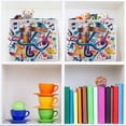 thumbnail image 6 of Yayeee Canvas Storage Basket with Handles for Shelves Fabric Bins Closet Organizer, Musical Pattern, 6 of 8