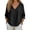 Black, variant on Tanghaowl Womens Tops Casual, Women Casual Blouse with Lace Collar Relaxed Fit Three Quarter Sleeve Top for Everyday Wear in Spring/Summer Blue S