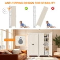 thumbnail image 5 of avobird 71'' 2 Shapely Door Cabinet With Lock, Metal Storage Cabinet with Doors and Adjustable Shelves, for Kitchen, Bedroom, Living Room, Beige, 5 of 6