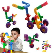Skoolzy STEM Toys Building Blocks - 30 pc Pipes  Joints construction Sets for Kids Toys - Fine Motor Skills Educational Toys for Toddlers 3, 4 and 5 Year Old Boys and girls  Best Engineering Design