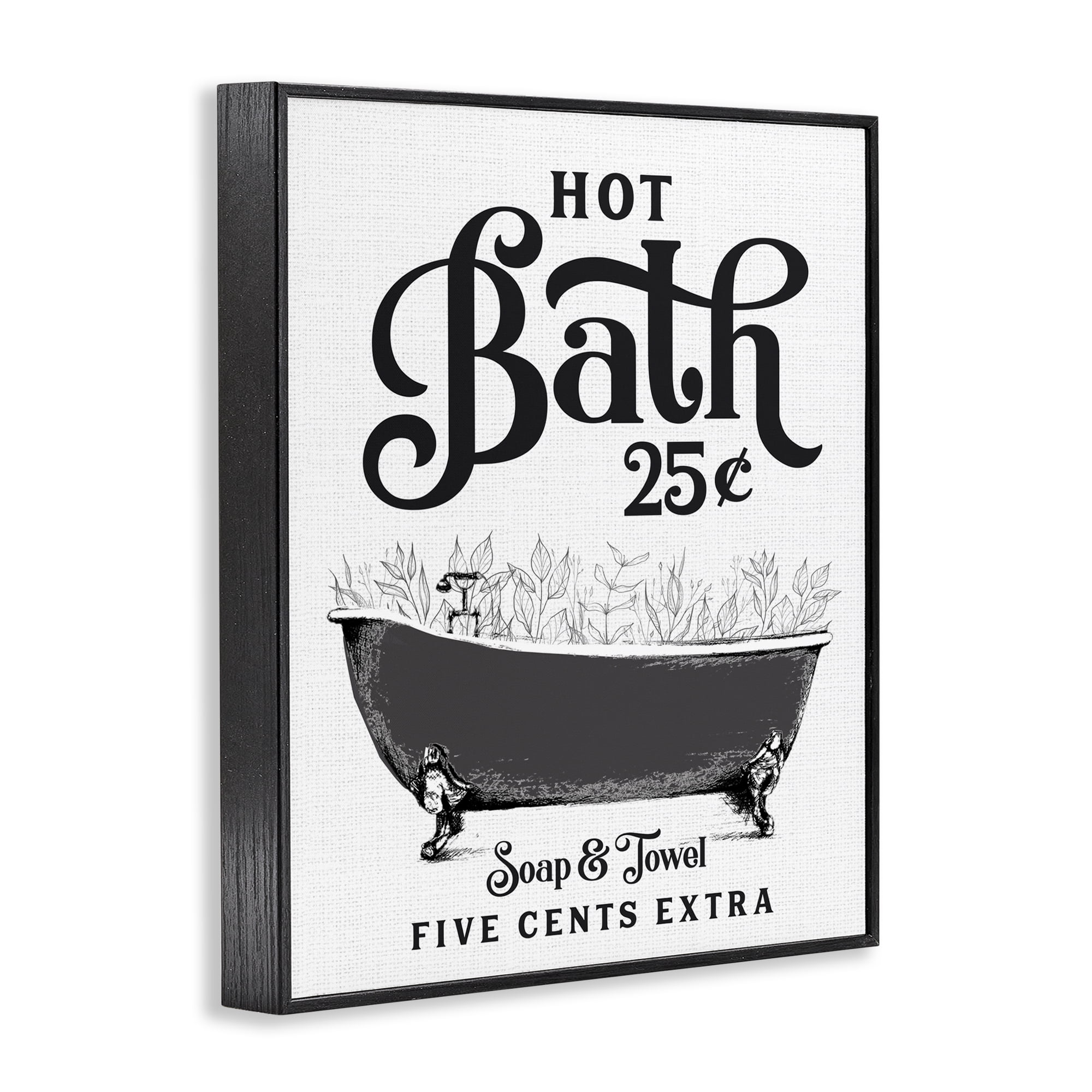 Hot Bath with Bubbles Black Framed Giclee Art, design by Lettered and Lined