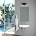 Ogden 2 Light Contemporary Black Bathroom Vanity Fixture Clear Glass ...