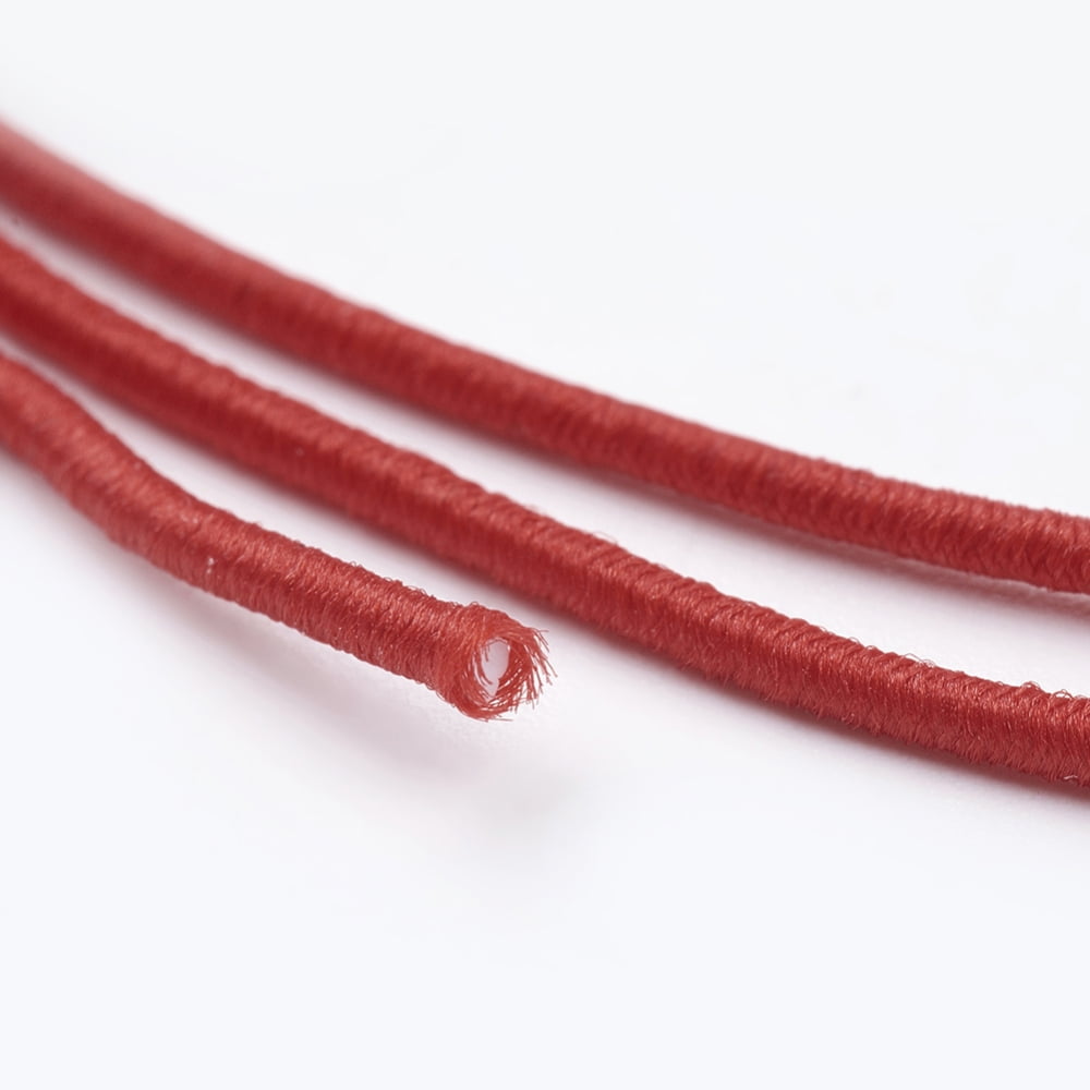 Elastic Cords Stretchy String for Bracelets Necklaces Jewelry Making Red 0.8mm about 26.24~28.43 yards(24~26m)/roll