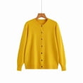 thumbnail image 5 of Dresfit Women's Cropped Cardigan Sweaters Crew Neck Button Down Cardigans Fall Winter Long Sleeve Casual Jackets Lightweight Loose Fit Open Front Teacher Outfits 2XL, 5 of 5