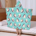thumbnail image 5 of Blue Hedgehog Love Hooded Bath Towel，50"x30" for Ages 3 To 12 Kids, Quick Dry Lightweight Soft Microfiber Hood Beach Towel Cover Up for Kids, 5 of 7
