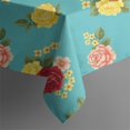 thumbnail image 5 of Pioneer Flower Floral Print Pattern Square Tablecloth, Waterproof Wipeable Spillproof Washable Table Cover for Home Kitchen Party Decor, 60"x60", 5 of 6