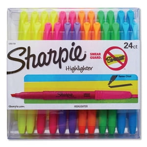 Sharpie Accent Pocket Highlighters, Chisel Tip, 24-Count