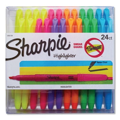 Sharpie Accent Pocket Highlighters, Chisel Tip, 24-Count