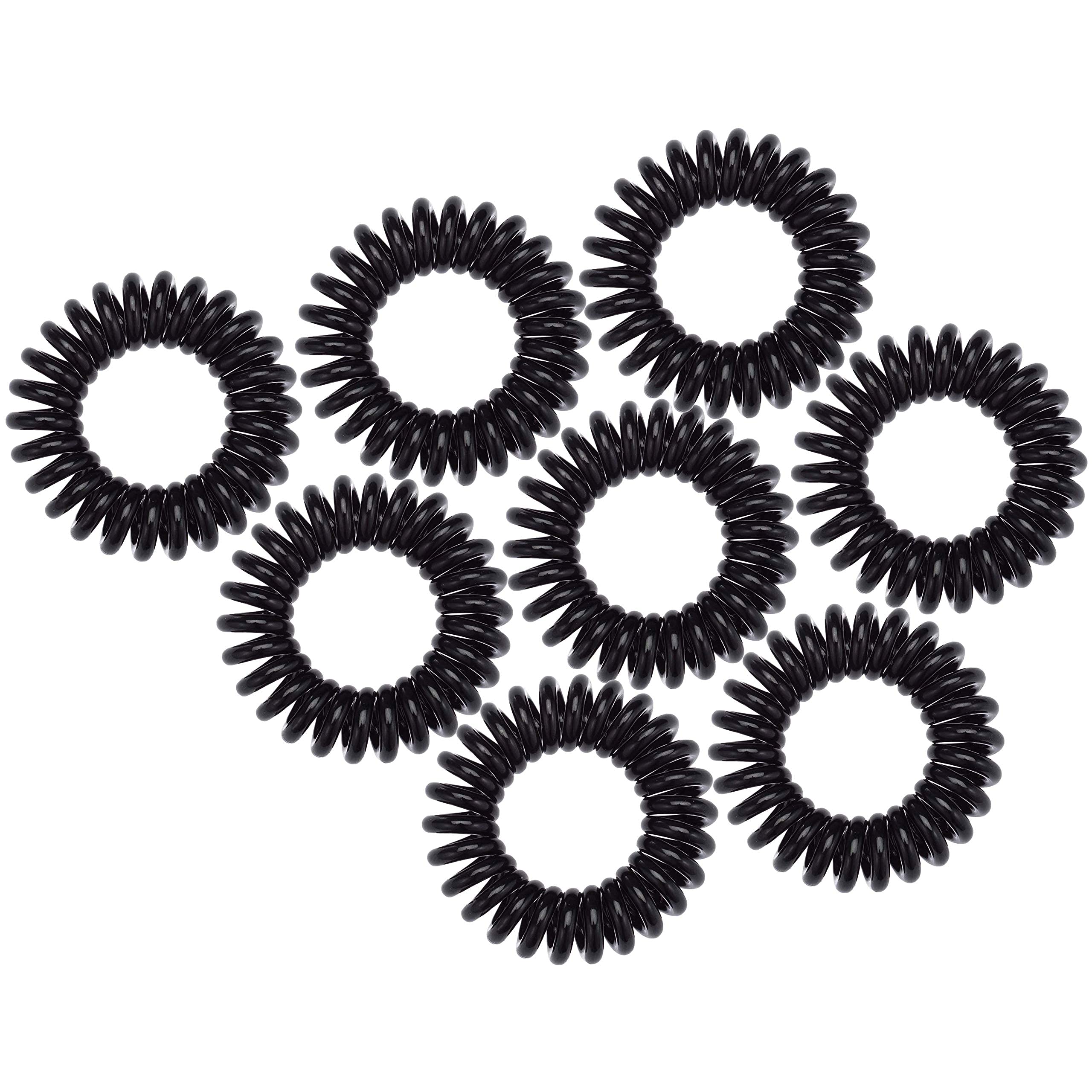 Kitsch Spiral Hair Ties Coil Hair Ties Phone Cord Hair Ties Hair Coils 8 Pcs Black Walmart