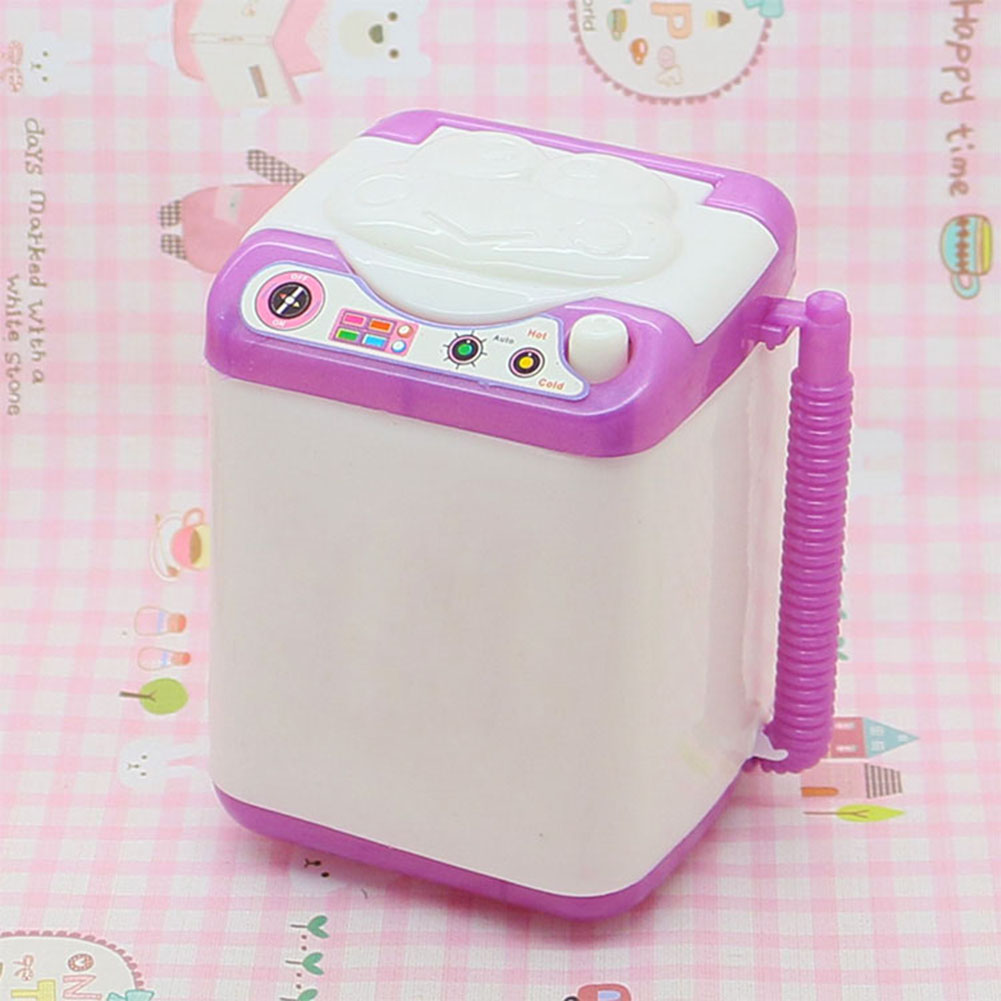 Miodk Cute Silicone Doll Washing Machine Mini Washer Doll House