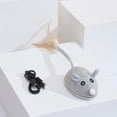 thumbnail image 2 of COM1950s Cat Toys Squeaky Rechargeable Moving Mouse with Dynamic Magic Tail,Automatic Self Play Mouse Interactive Cat Toy for Indoor Cats,Electric Motion Activated Mice Toys for Kitten(Gray), 2 of 6