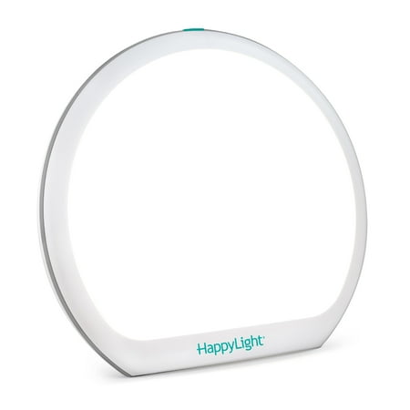 Verilux HappyLight Alba - NEW Round UV-Free LED Therapy Lamp, Bright White Light with 10,000 Lux, Adjustable Brightness, Color, and Countdown Timer