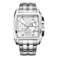 thumbnail image 1 of Relojes para hombre Cronógrafo Relojes deportivos de 12 tiempo de tiempo de tiempo de 3ATM Caja blanca impermeable metal plateado Reloj de luminoso Hugo Reloj para hombre, 1 of 6