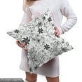 thumbnail image 4 of Ambesonne Floral Fabric by the Yard Upholstery, Leaves Twirls Swirls Bud, 10 Yards, Black and White, 4 of 4