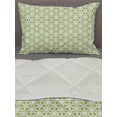 thumbnail image 3 of Geometrical Comforter & Sham Bedding Set, Simple Polygonal Pattern with Hexagons and Different Shapes Repetitive, 3 pcs Duvet Set Microfiber Filling Quilt, 5 Sizes, Pearl Lime Green, by Ambesonne, 3 of 4