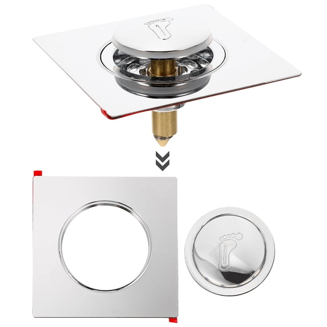 TABLETREANDS Tapón Universal Para Lavabo Con Para Cabello Y Hermético Plateado