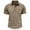 Khaki-05, variant on Men's Collared Shirts, Short Sleeve Cotton Polyester Blend Soft Comfy Casual Tops, S-3XL