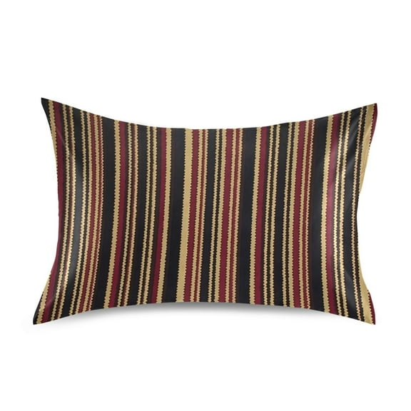 Line Stripe Pattern Luxury Silky Soft Pillowcase Standard Size Wrinkle Resistant Envelope Closure 20x26in