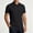 #Black, variant on Men's Solid Color Short Sleeve Slim Fit Business Casual Polo Shirt,Pink,Big Men's,Tall Men's L,Young Men's T-shirt