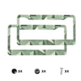 thumbnail image 3 of A Pair Of License Plate Frame Sunscreen Corrosion Resistant Rust 12.3×6.3in With Accessories Suitable For Any Car Palegreen Geometric Lines_4, 3 of 8