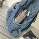 thumbnail image 2 of Moda Mochilas escolares Denim Sólido Estudiantes Gran capacidad Cremallera Azul, 2 of 9
