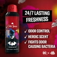 thumbnail image 3 of Old Spice Aluminum Free Deodorant for Men, 24/7 Freshness, Body Spray, Long Lasting Odor Protection, Smell Like a Hero, Batman, Black Cherry and Nightfall Scent, 5.1oz ( 2 Pack ), 3 of 8