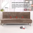 thumbnail image 4 of Sofa Bed Covers Sofa Slipcover Armless Folding Sofa Bed Covers Solid Colour Polyester Spandex Stretch Futon Slipcover Couch Sofa Shield for Armless Folding Sofa, 4 of 10