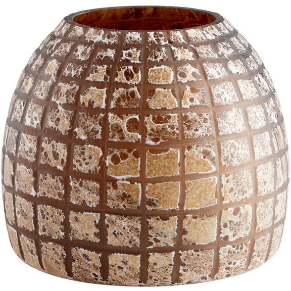 10292-Cyan lighting-spectre - Large Vase - 11.5 Inches Wide by 9.75 Inches High