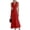Red, variant on Delconic Sleeveless V Neck Wrap Dress for Women with Adjustable Waist Tie and Flared Hem Suitable for Daily Wear and Events Black L