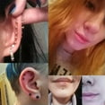 thumbnail image 3 of HOOUN 40PCS/LOT Nose Hoops Rings Labret Lip Ear Eyebrow Stud Body Piercing Jewelry Kit-Rainbow-40pcs/lot, 3 of 7