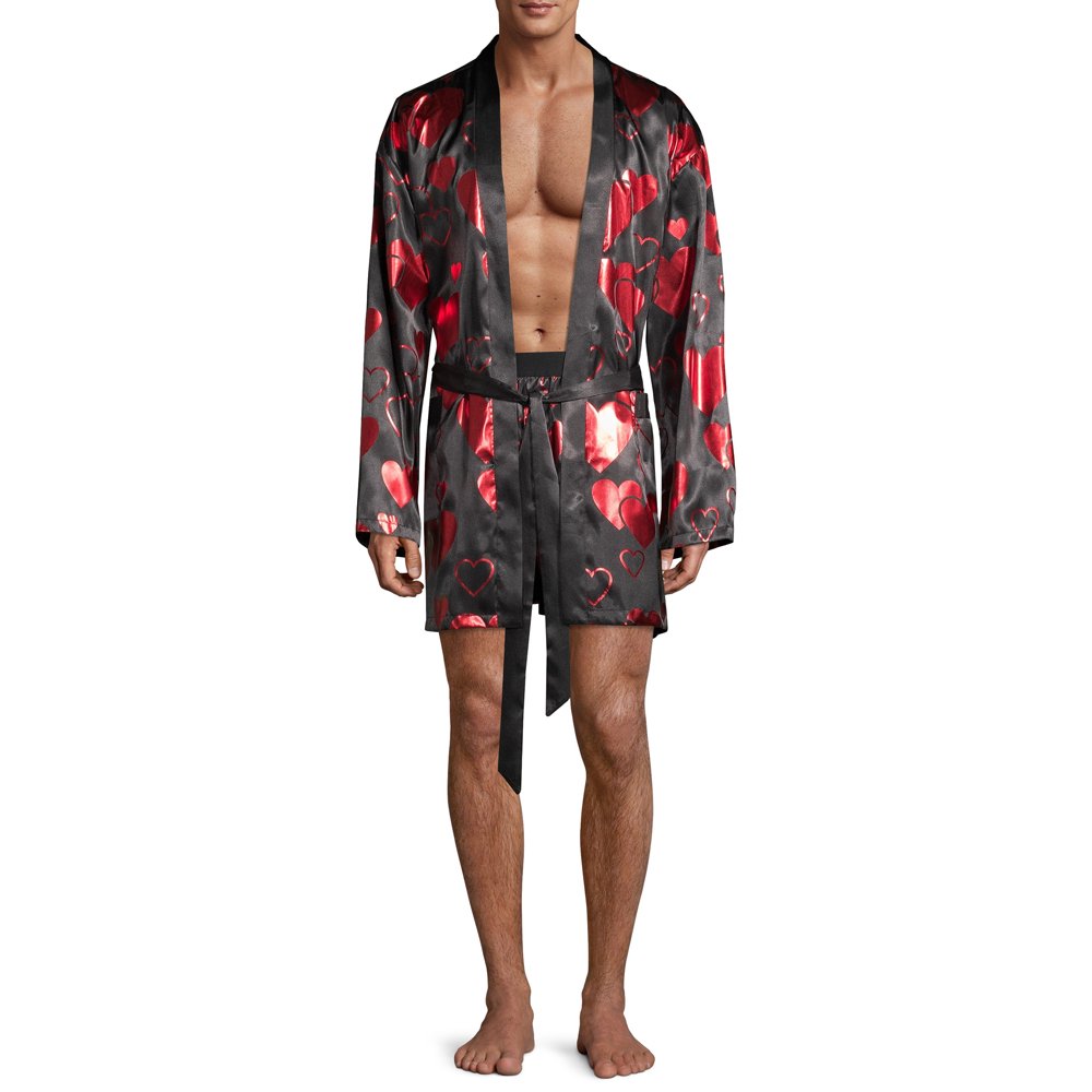 Rick morty comfy pants sleep cotton mens pajama Top Drawer - Top Drawer Men's Satin Valentines Day Robe and Boxer Set