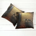 thumbnail image 6 of Ambesonne Fitness Throw Pillow Cover 2 Pack, Gym Room and Dumbbells, 16", Black Redwood Pale Brown, 6 of 7